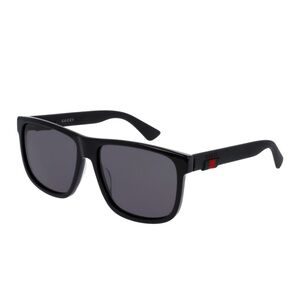 Gucci Mens GG0010S Red and Green Accent Sunglasses